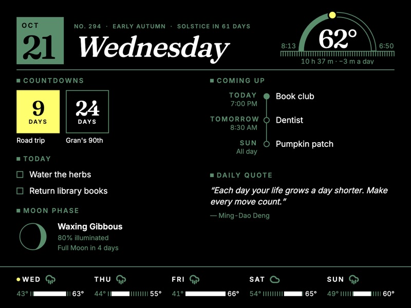 Moss frame theme